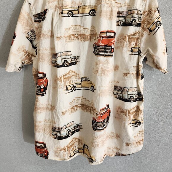 North River Outfitters Vintage cars Button up short Sleeve Large Mens - Picture 5 of 6